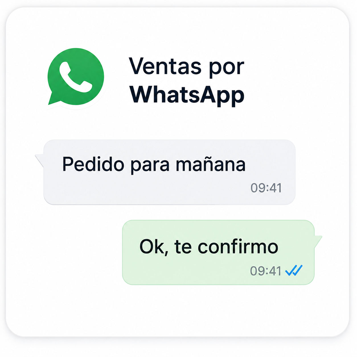 Ventas y pedidos gestionados por WhatsApp